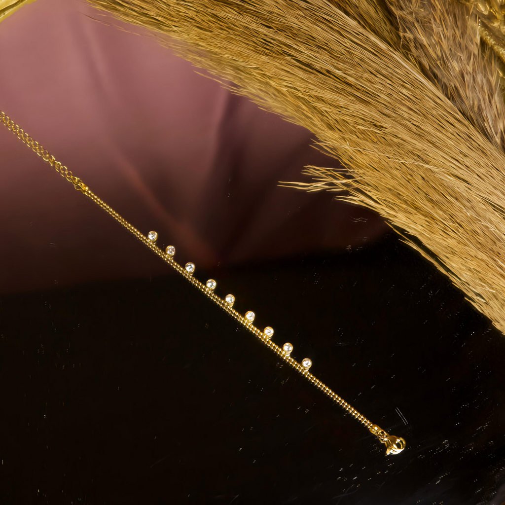 Crystal Drop Bracelet – Elegant Gold Crystal Bracelet for Women