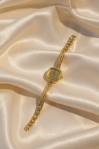 Champagne Glow Watch – Elegant Gold Watch for Women