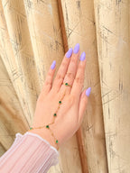 Emerald Heart Hand Chain