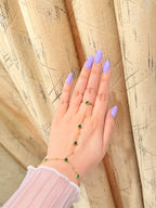 Emerald Heart Hand Chain