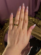 Twin Dome Luxe Ring – Elegant Double Dome Statement Ring