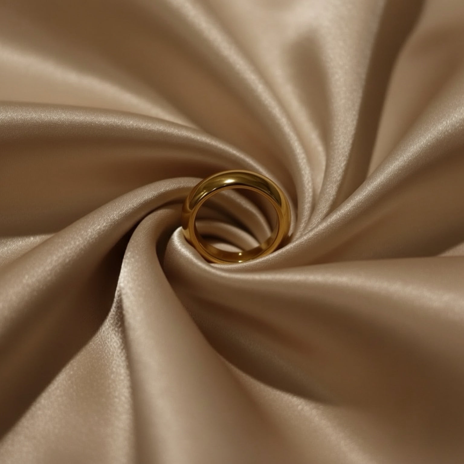 Minimal Dome Ring – Sleek Gold Dome Statement Ring for Women