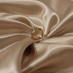 Geometric Crystal Ring – Elegant Gold Minimal Statement Ring for Women
