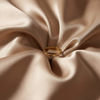 Minimal Crystal Trio Ring – Elegant Gold Three Stone Ring for Women