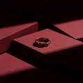 Emerald Luxe Band Ring – Elegant Gold Green Stone Ring for Women