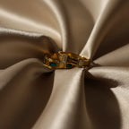 Geometric Crystal Ring – Elegant Gold Minimal Statement Ring for Women