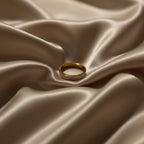 Classic Diamond Band – Elegant Gold Crystal Band Ring for Women
