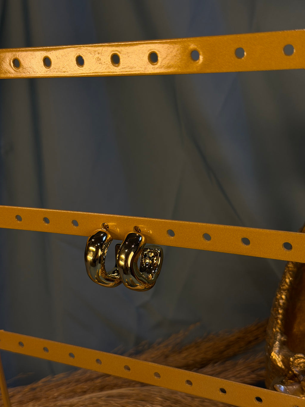 Chunky C-Hoop Earrings – Bold Gold Statement Earrings for Women