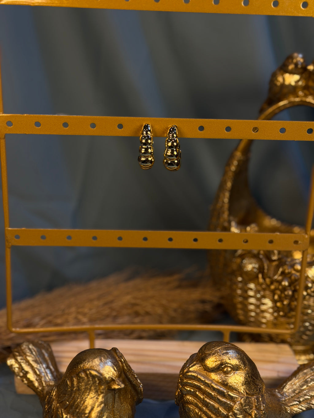 Bubble Hoop Earrings – Elegant Gold Statement Earrings for Women