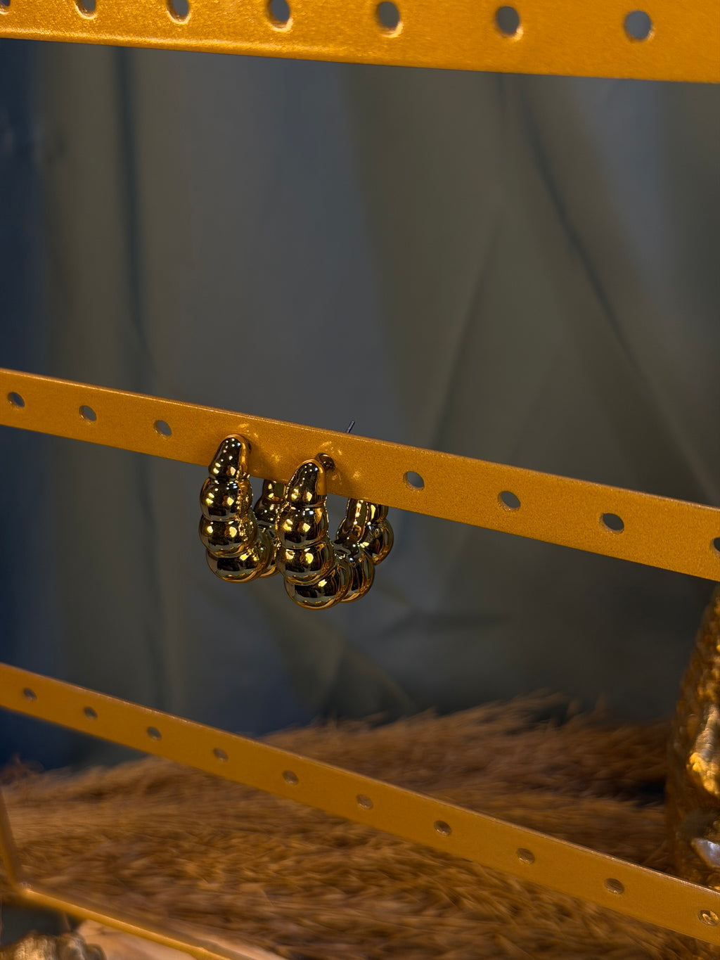 Bubble Hoop Earrings – Elegant Gold Statement Earrings for Women