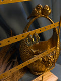 Textured C-Hoop Earrings – Elegant Gold Statement Earrings for Women