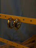 Luna Curve Hoops – Elegant Gold Statement Earrings for Women
