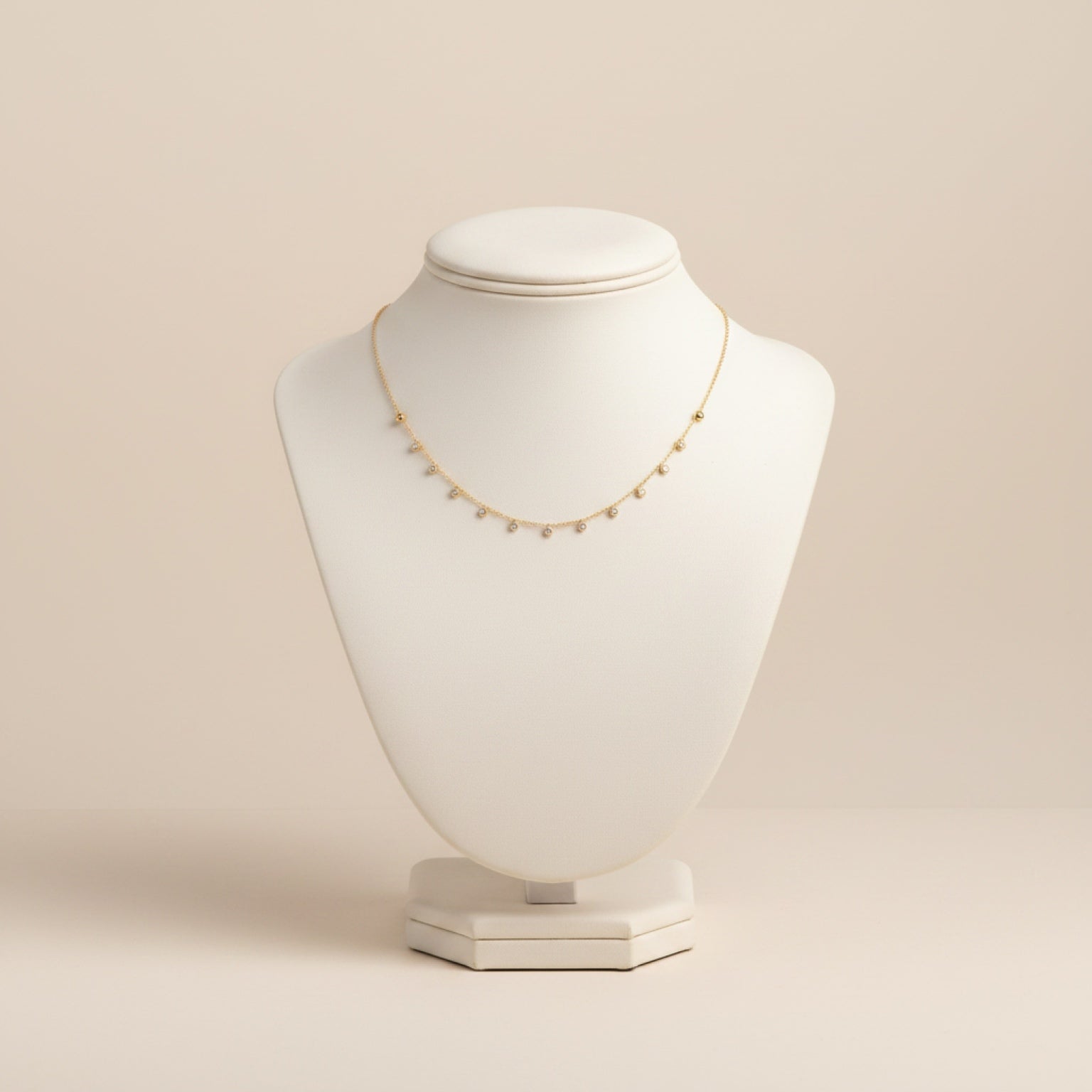 Dainty Crystal Drop Necklace – Elegant Minimal Pendant Necklace for Women
