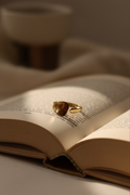 Golden Wave Ring – Elegant Gold Ring for Women