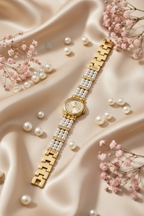 Imperial Pearl Watch – Elegant Gold Luxury Watch for Women