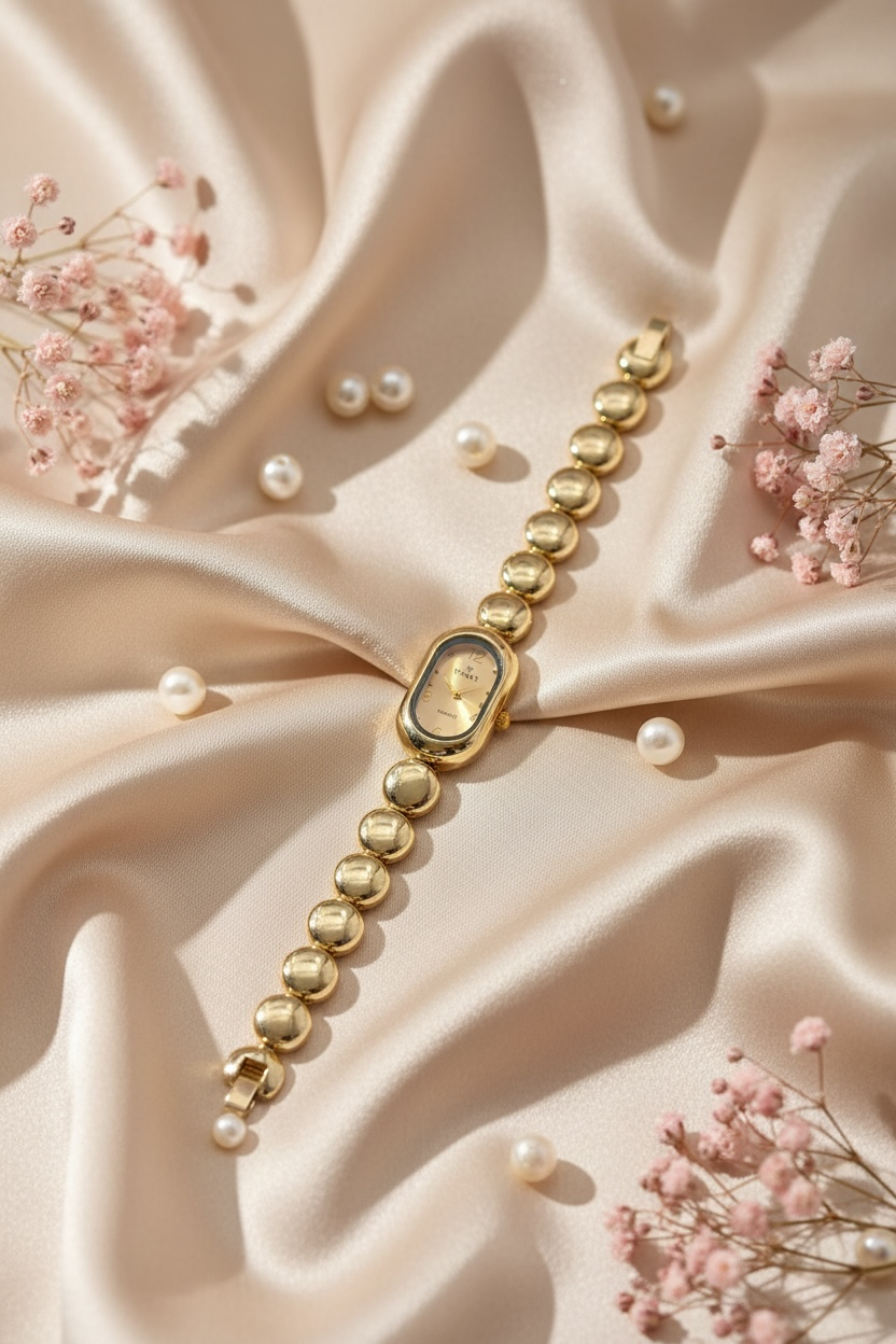 Golden Orb Watch – Elegant Gold Luxury Watch for Women