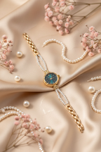 Velvet Noir Watch – Elegant Black & Gold Luxury Watch for Women