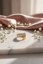 Aurora Twist Ring – Elegant Gold Ring for Women