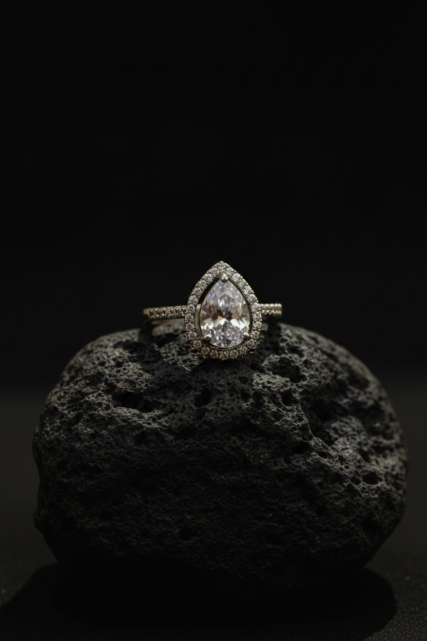 Starlight Crystal Ring – Elegant Gold Ring for Women