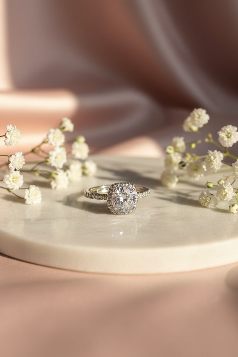Aurora Diamond Ring – Elegant Gold Ring for Women