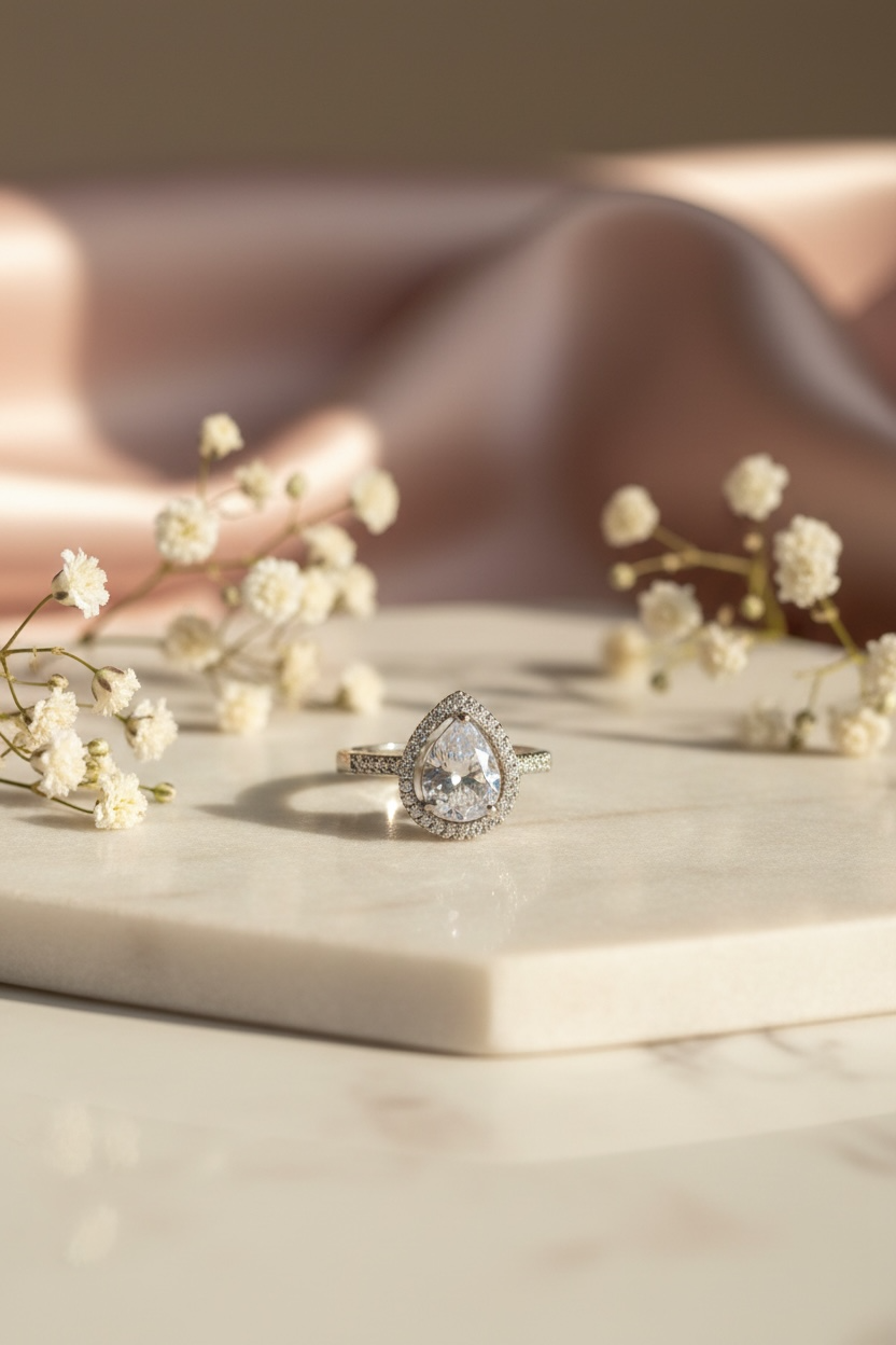 Starlight Crystal Ring – Elegant Gold Ring for Women