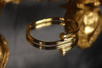 Nail Lock Handcuff – Elegant Gold Statement Handcuff for Women