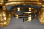 Nail Lock Handcuff – Elegant Gold Statement Handcuff for Women