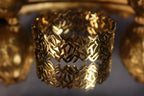 Golden Leaf Wrap Handcuff – Elegant Gold Nature Inspired Handcuff for Women