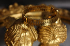Golden Tile Chain Handcuff – Elegant Gold Statement Handcuff for Women