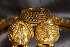 Honeycomb Luxe Handcuff – Elegant Gold Geometric Handcuff for Women