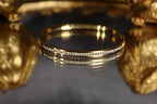 Diamond Cut Slim Bangle – Elegant Gold Minimal Bangle for Women