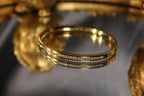 Diamond Cut Slim Bangle – Elegant Gold Minimal Bangle for Women