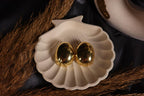 Oval Dome Earrings – Elegant Gold Minimal Earrings for Women