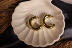 Chunky C-Hoop Earrings – Bold Gold Statement Earrings for Women