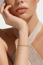 Crystal Drop Bracelet – Elegant Gold Crystal Bracelet for Women