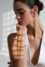 Oval Link Chain Bracelet – Trendy Gold Bracelet for Women
