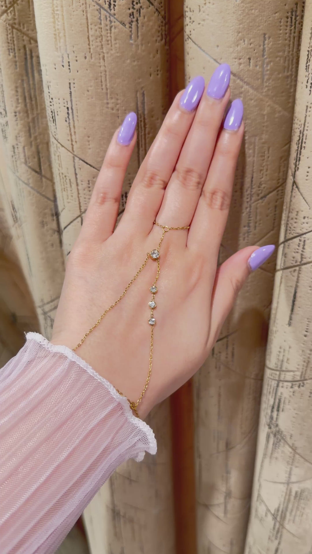 Crystal Drape Hand Chain