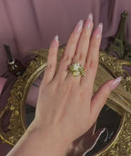 Pearl Sunburst Ring – Elegant Pearl Statement Piece