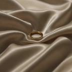 Classic Diamond Band – Elegant Gold Crystal Band Ring for Women