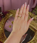 Twin Dome Luxe Ring – Elegant Double Dome Statement Ring