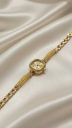 Champagne Glow Watch – Elegant Gold Watch for Women