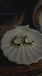 Luna Curve Hoops – Elegant Gold Statement Earrings for Women