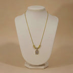 Royal Crystal Pendant Necklace – Elegant Gold Crystal Necklace for Women