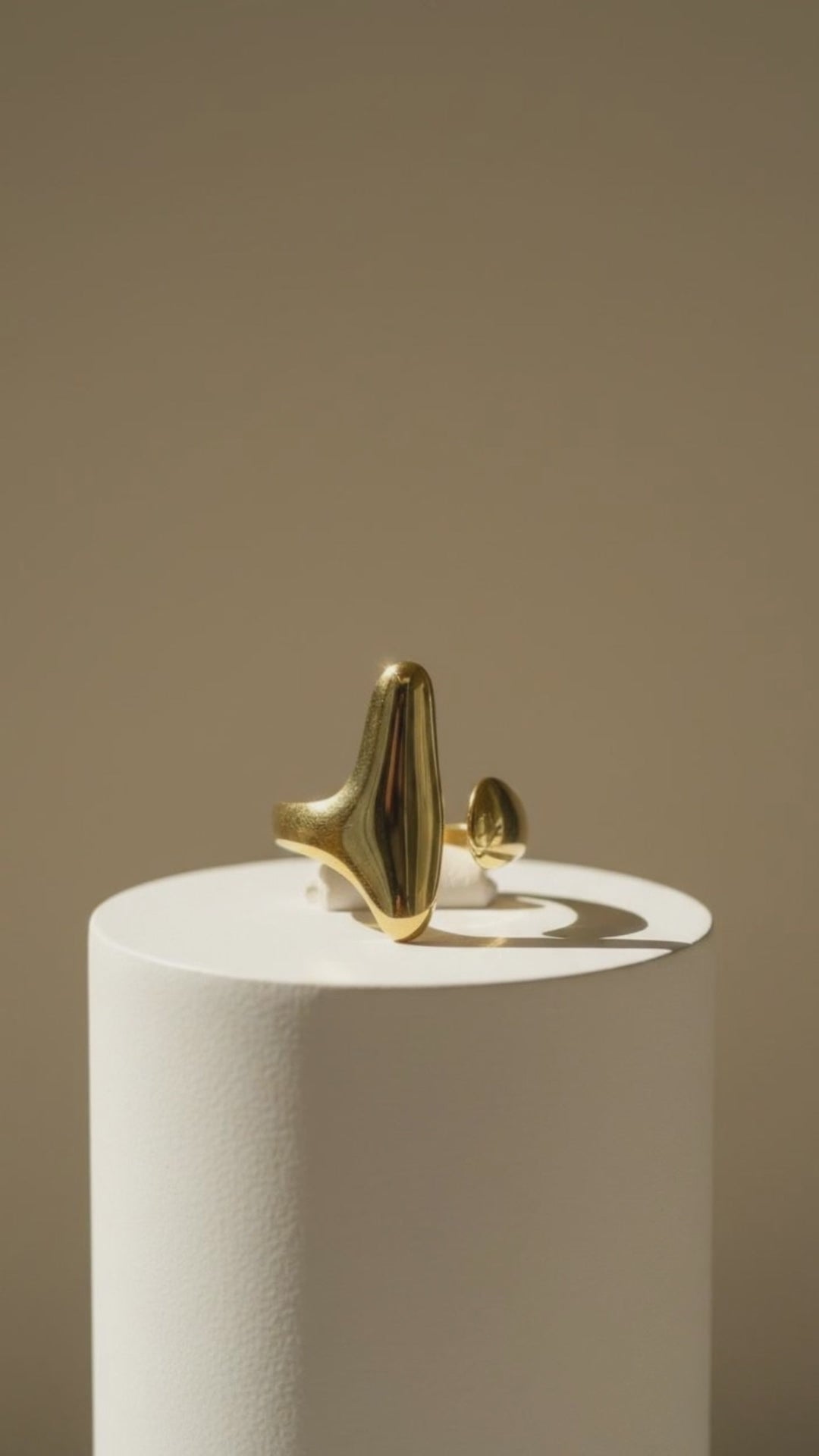 Dual Shape Modern Ring – Elegant Gold Ring for Women