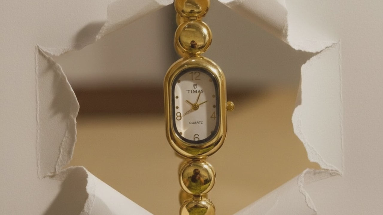 Royal Pearl Watch – Elegant Gold Luxury Watch for Women