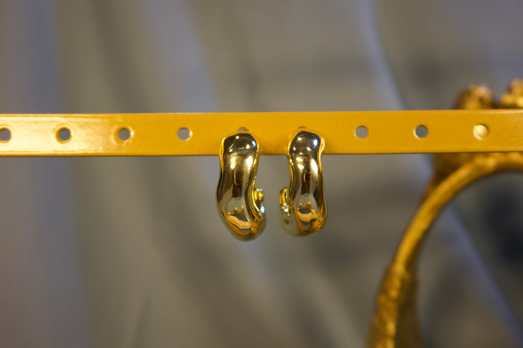 Chunky C-Hoop Earrings – Bold Gold Statement Earrings for Women