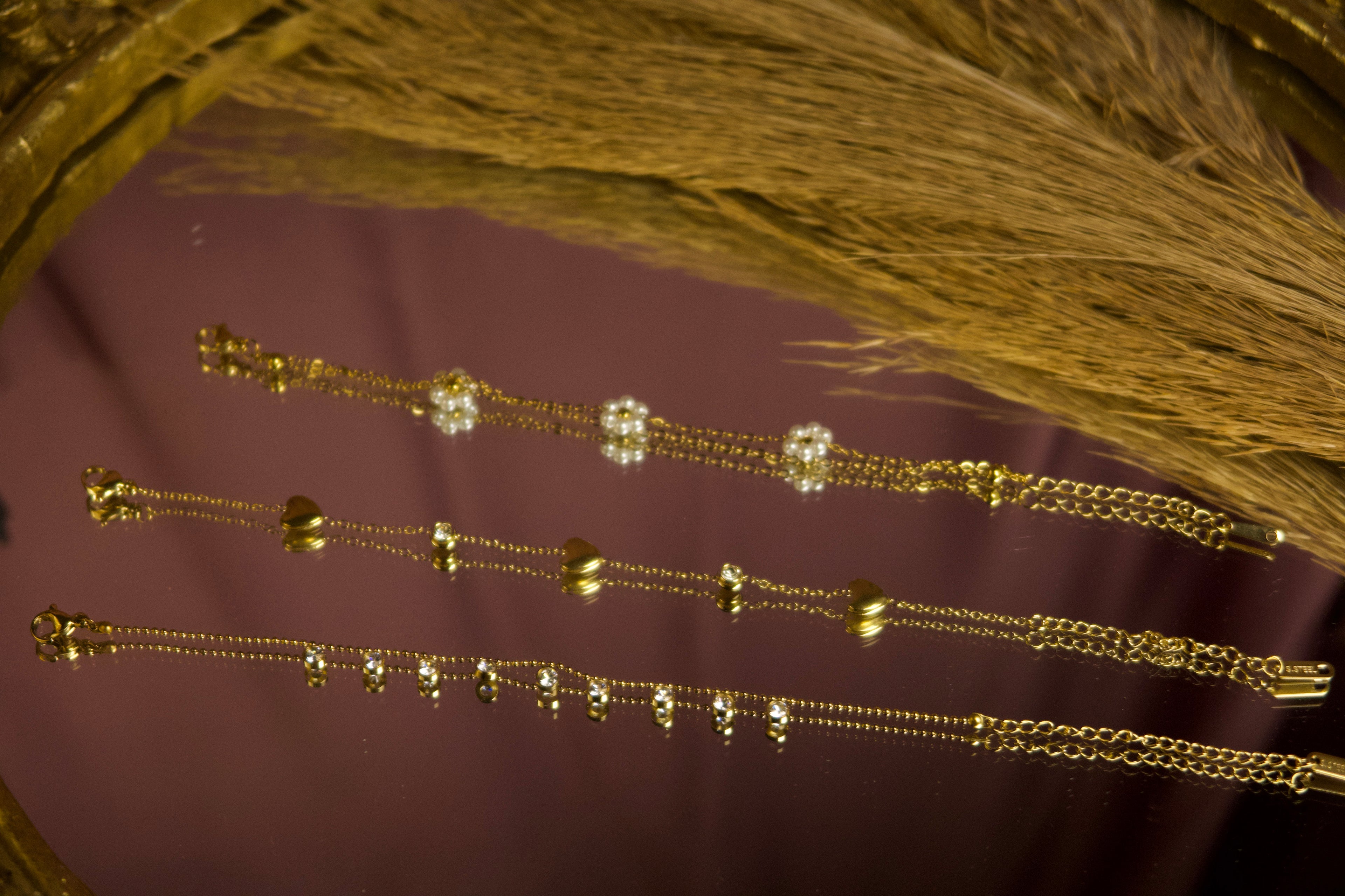 Crystal Drop Bracelet – Elegant Gold Crystal Bracelet for Women