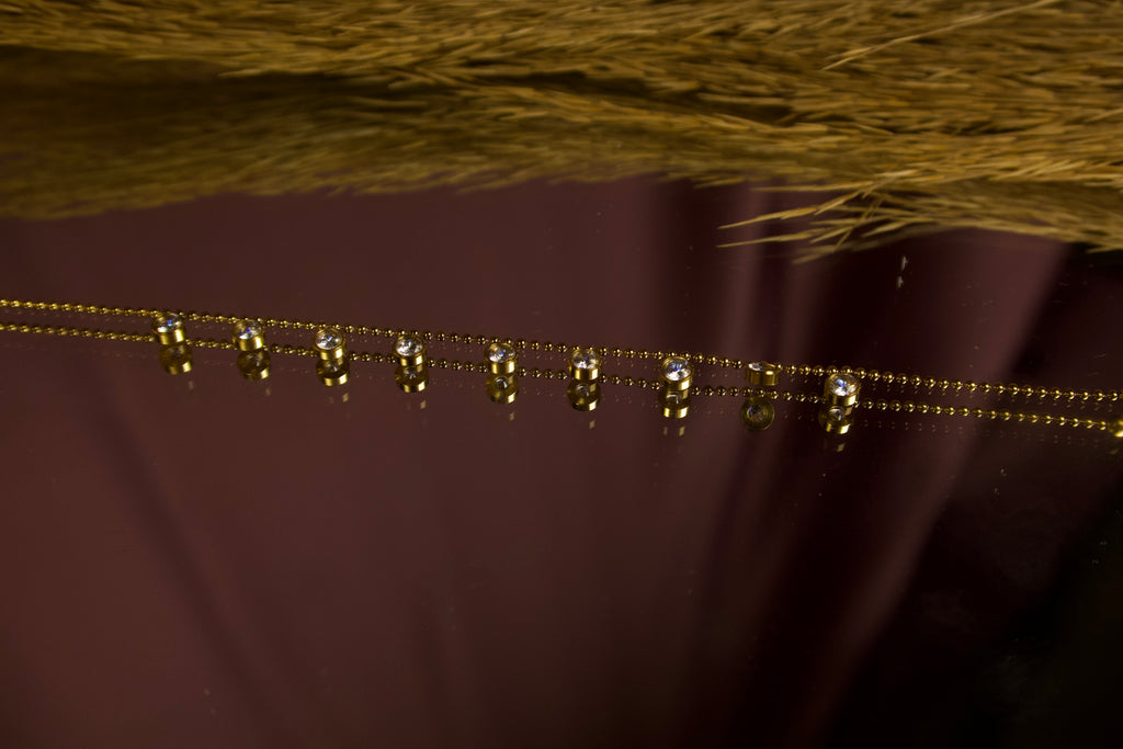 Crystal Drop Bracelet – Elegant Gold Crystal Bracelet for Women